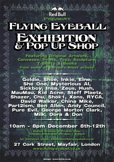 Flying Eye Ball Pop Up Shop and Exhibition