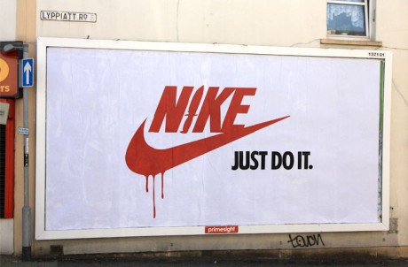 Shift Nike 2 Web1 460x302 Brandalism   24 International artists create the UKs largest subvertising campaign