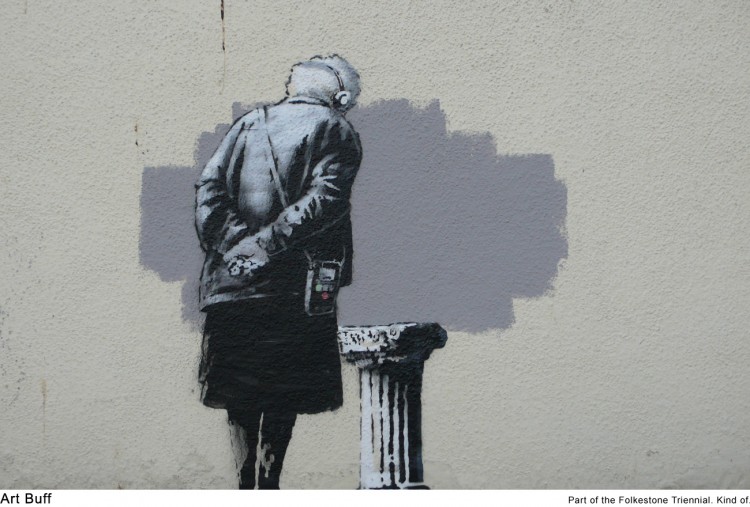 New Banksy artwork in Folkestone, UK