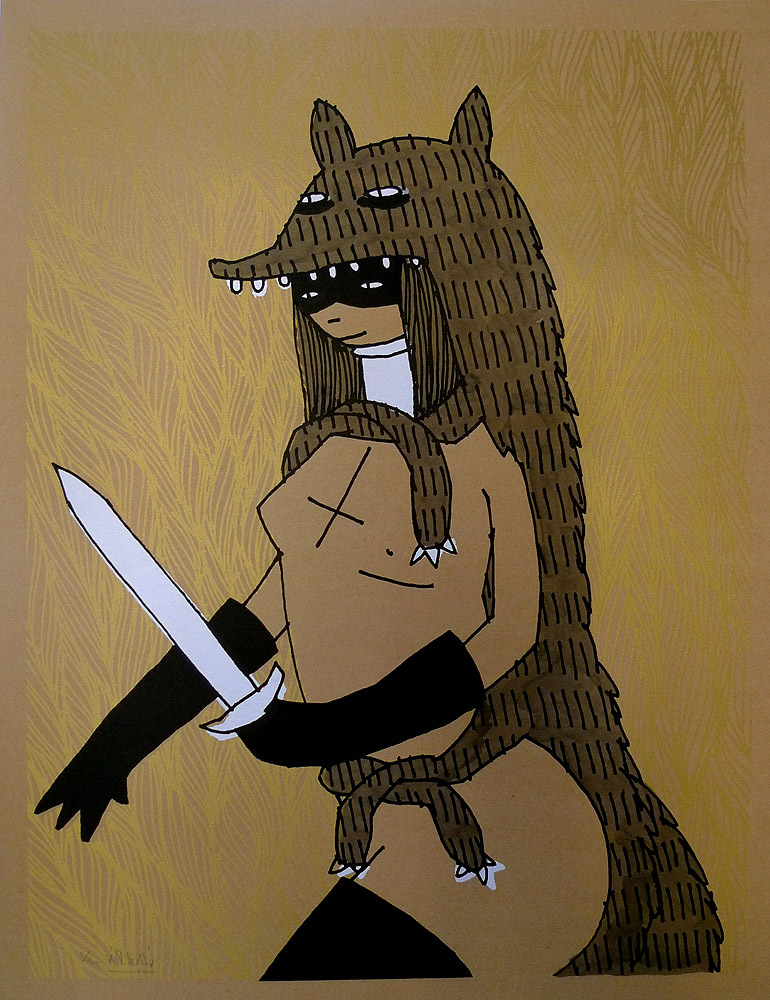 Kid Acne - "SHE WOLF" screenprint now available