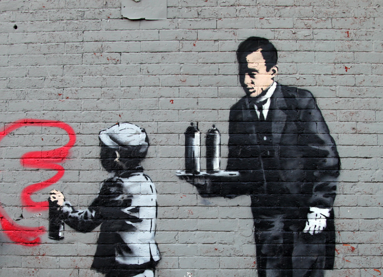 Banksy "Ghetto 4 Life" in South Bronx